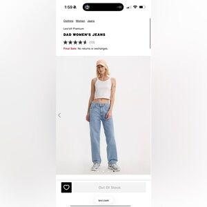 Levi's Light Blue Dad Jeans